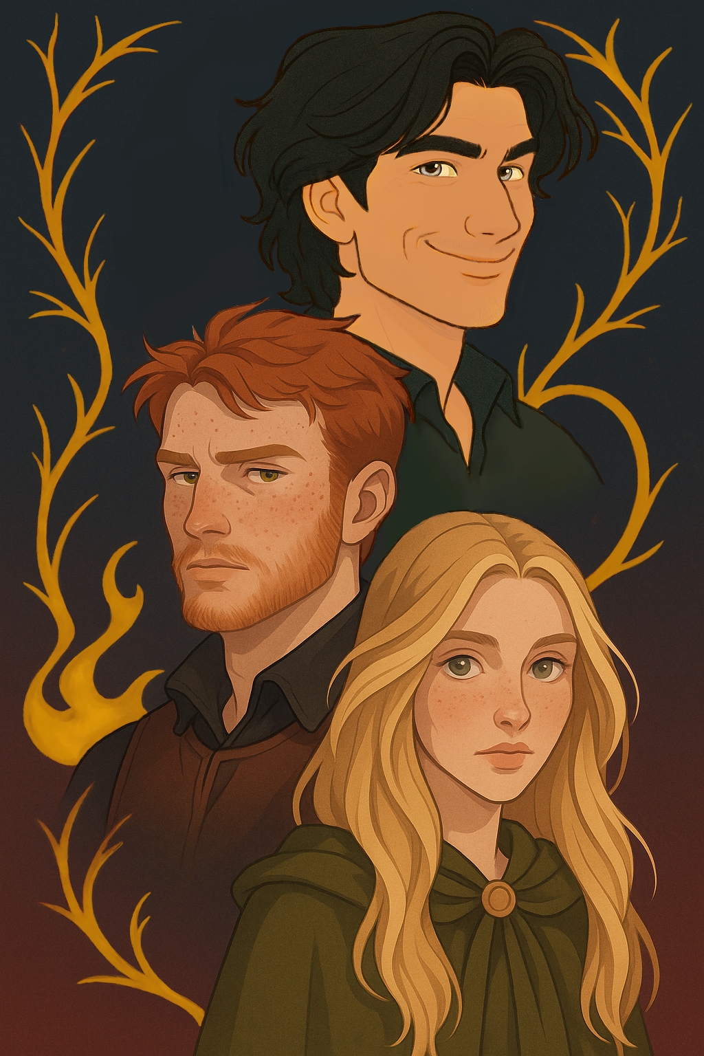 Ilustração oficial dos personagens